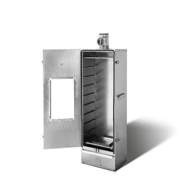 Isolierter Smoki Räucherofen mit Sichtfenster aus aluminiertem Stahl 120cm