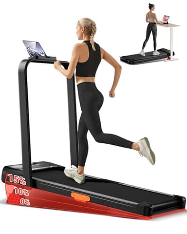 CURSOR Laufband für Zuhause Klappbar mit Steigung, Laufbänder 12KM/H, Treadmill for Home mit 3,0-PS-Motor und 12 voreingestellte Programme,136KG