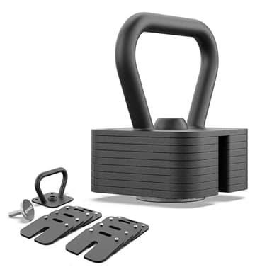 ZIPRO Kettlebell SQUARE Verstellbar bis 19 kg Kugelhantel Einstellbar für Krafttraining Fitness Workout zu Hause