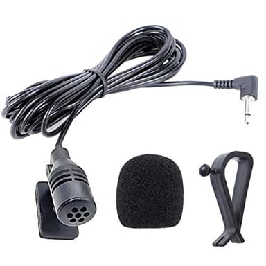 NewTH Mikrofon 3,5 mm Externe Montage Auto-Mikrofon Kompatibel mit Sony JVC Kenwood Boss Jensen Alpine Mic für Fahrzeug Head Unit mit Bluetooth Audio Stereo Radio DVD GPS, 3m Kabel, Plug and Play