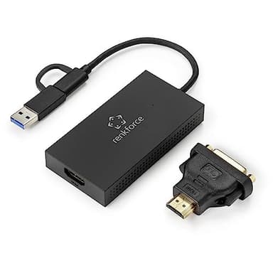 Renkforce Externe Grafikkarte DDR3-RAM USB-A, USB-C 5Gbps, HDMI, DVI, RF-4715072