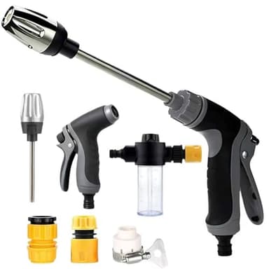 Powerjet Wasser, power jet hochdruckpistole, Water Blitz Hochdruckreiniger, Water Blitz Für Gartenschlauch,mit Zubehör, Ideal Für Autowäsche, Garten & Terrasse