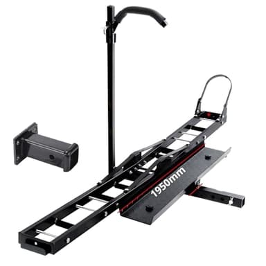 Motorradträger Anhängerkupplung Scooter mit Laderampe, 227 kg + Adapter 2 Zoll, 90 x 55 mm