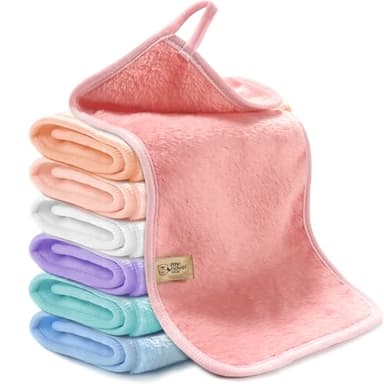 my novel things 7 Stück Abschminktücher Waschbar 38 x 16,5cm, Wiederverwendbar Make up Entferner Tücher, Mikrofaser Gesichtstücher für Schonende Gesichtsreinigung, Weiches Korallen Fleece Handtücher