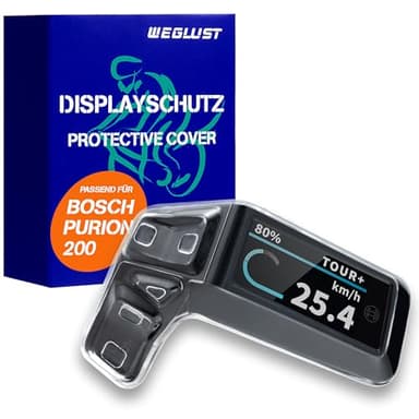 WEGLUST für Bosch Purion 200 Display Schutzhülle | E-Bike Displayschutz | Transparent und wasserdicht | Stoß- und Kratzschutz (1 er set)