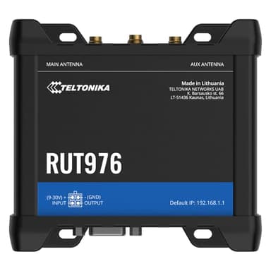Teltonika RUT976 Redcap 5G Industrial Router – Low Latency & High Capacity, Dual SIM, 4G LTE Cat 4 Fallback, RS232/RS485, Wi-Fi