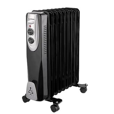 Gutfels HR 32009 sw Öl-Radiator | 3 Heizstufen | 9 Rippen | 2000 Watt Leistung | Schwarz, 5050075