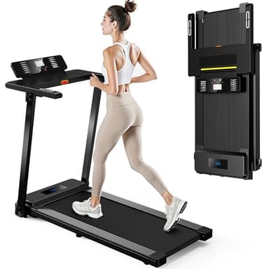 Laufband für Zuhause - Klappbar Laufbänder bis 12 km/h Elektrische Laufbänder mit LED-Anzeige Treadmill Walking Pad Leise Laufpad for Home Büro 120KG Max with 3 Modes LUYATA