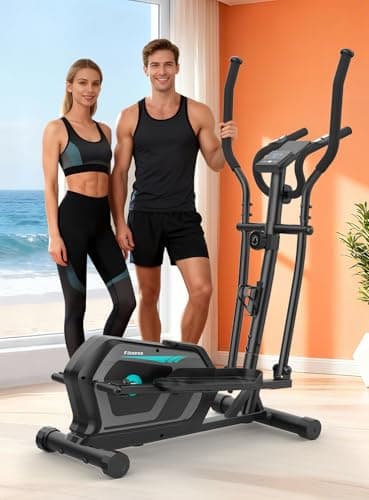 Neezee Crosstrainer für Zuhause mit Bluetooth-App,16-Stufiger Widerstandsstufen,6 kg Magnetischem Schwungrad,Ellipsentrainer mit LCD-Monitor,Pulssensor,Flaschenhalter-Gerätehalterung