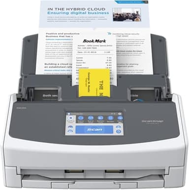 iX1600 ScanSnap Scanner (White) - A4, A5, A6, B5, B6, Visitenkarte, Postkarte, Letter, Legal und Benutzerdefiniert, Duplex, Wi-Fi, USB3.2, (40 Seiten/80 Bilder/Min) mit ADF, White, ADF, 40 ppm