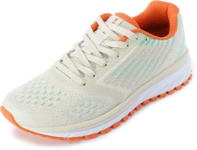 WHITIN Laufschuhe Damen Unisex Sportschuhe Herren für Frauen Gym Fitness Joggingschuhe Fitnessschuhe Walking Sneakers Walkingschuhe Beige Größe 39