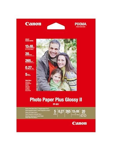 Canon Fotopapier PP-201 glänzend - 13x18 cm 20 Blatt für Tintenstrahldrucker - PIXMA Drucker (265 g/qm)