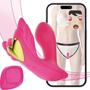 2025 Elastischer Tragbar APP Fernbedienung Vibrator mit 9 Vibrationen Sex Spielzeug für die Frau, Vibratorensets für Frauen Sex Toyset für Woman, Vibration für Frauen Sexspielzeug für Paare Extrem Sex