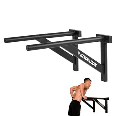 GORNATION Dip Bars für Wand, Dip Stange, Dips Barren, Wall Mounted Dip Station Home Gym Workout Bars, Dip Barren für Calisthenics & Fitness Trainingsgerät, Parallel Bars Ganzkörper-Krafttraining