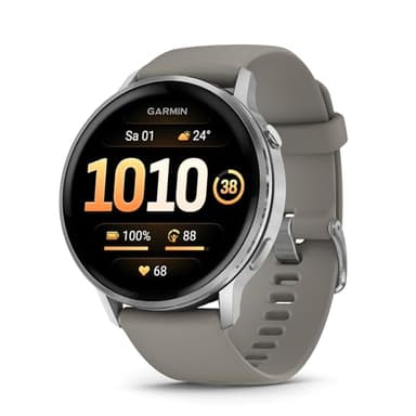 Garmin Venu 4 45mm - Fitness-Smartwatch, 1,4" AMOLED Touchdisplay, bis zu 12 Tage Akkulaufzeit, 80+ Sport-Apps, EKG, Health Status, Fitness Coach, Rollstuhlfunktionen, Telefonie, Taschenlampe