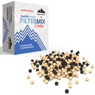 ALPENKRAFT "Zeolith-Aktivkohle" Filterperlen. Passend für alle ALPENKRAFT Duschen