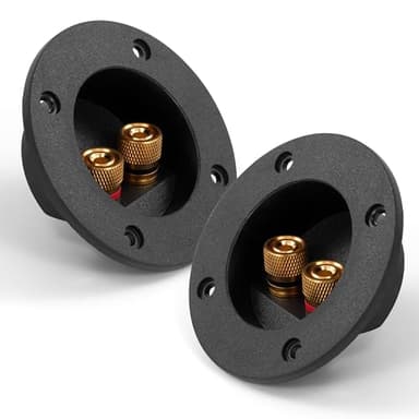 Tunejoy Lautsprecher Box Terminal mit Bananen Stecker Subwoofer Box Terminal 2 Wege Bindung für DIY Home Speaker Kit 2 Stück