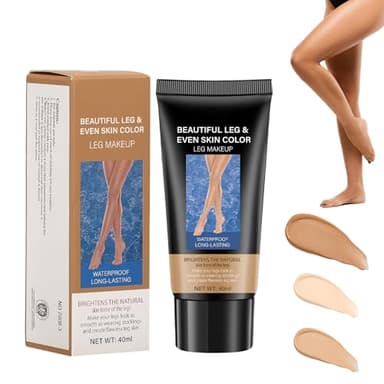 Körper Bein Make Up Wasserfest,Body Coverage Perfector Für Beine,Tattoo Make Up Cover,Tattoo-Abdeckung Für Bein- Und Körpernarben, Leicht Aufzutragen, Volldeckender Concealer（#3 Brown Color, 40ml）