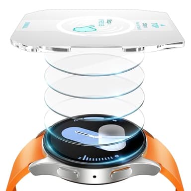 Misxi 5 Stück 9H Gehärtetes Glas Displayschutzfolien für Samsung Galaxy Watch 7/6 40mm – inkl. Auto-Ausrichtungstool, Ultra-Dünn & Blasenfrei, Kratzfester Panzerschutz mit Anti-Fingerprint