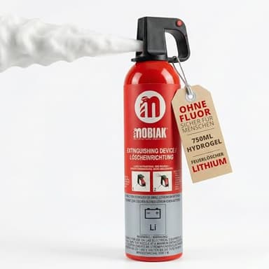 notlok Safety Work - 750ml Feuerlöscher für Elektrobrände ohne Fluor | Hautfreundlicher Feuerlöschspray für Lithium-Batterien und Kfz-Akkus | Feuerlöscher Haushalt, Feuerlöscher Schaum ohne PFAS