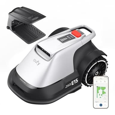 eufy E15 Mähroboter ohne Begrenzungskabel, Garten bis 800m², Keine Signalausfälle, Kein RTK, TrueVision Technologie, Smart-Navigation, Präzisionsrandschnitt, Hindernisvermeidung, App-Steuerung