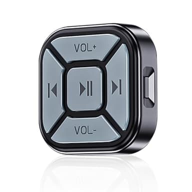 Kabellose Bluetooth-Media-Taste, Lenkradfernbedienung für Auto, Fahrrad, Kamera, Fernauslöser für iPhone/Android, kabellose Selfie-Taste, Musik-Controller-Aufkleber, zum Fahren und Radfahren