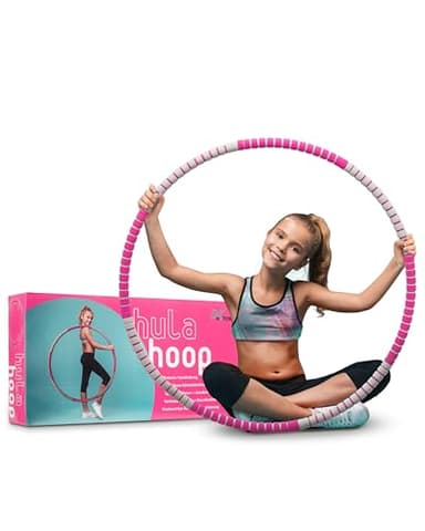 Hula Hoop Reifen Kinder ab 11 - Bruchfeste Edelstahlröhre mit weicher Schaumstoffpolsterung - Hochwertiger Hullahub Reifen für Kinder - 88cm - Cooles Ostergeschenk für Teenager Mädchen