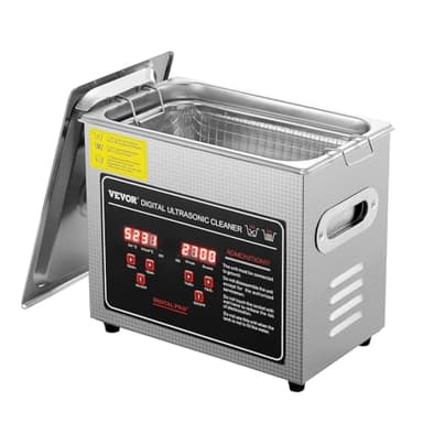 VEVOR Ultraschallreiniger Ultraschall Edelstahl-Reinigungsgerät 172 W, 3 L Ultraschallreinigungsgerät mit Digitaler Anzeige 0-30 Min, Reinigung Ultraschall für Schmuck, Brillen, Uhren usw.