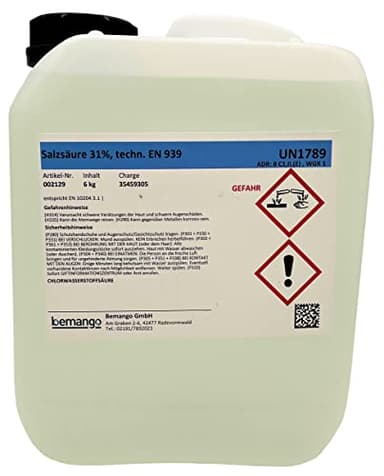 Bemango Salzsäure 30-31% technisch 5 Liter = 6 Kg UN1789