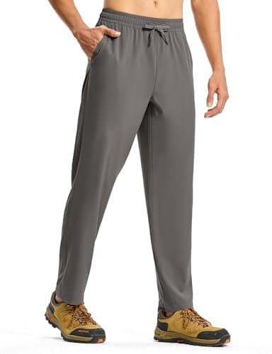 donhobo Wanderhose Herren Leichter Quick Dry 3 Taschen Outdoorhose Wasserabweisend Atmungsaktiv UV-Schutz Camping Trekkinghose Funktionshose Jogginghose (Dunkelgrau, XL)
