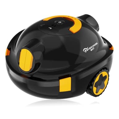 EVERCROSS BOT Y10 Poolroboter, Poolroboter Akku für die Bodenreinigung, 100 Min Batterielaufzeit, für Pools bis zu 120㎡, Automatische Poolsauger mit Selbsteinparkfunktion 180 μm Filter (Schwarz)