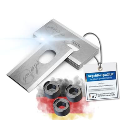 G greengrass tools Ersatz Messer kompatibel mit Dreame A1 A2 Mova Mähroboter Klingen - LongLife Edelstahl [bruchsicher DIN EN 50636 geprüft], Stück:12