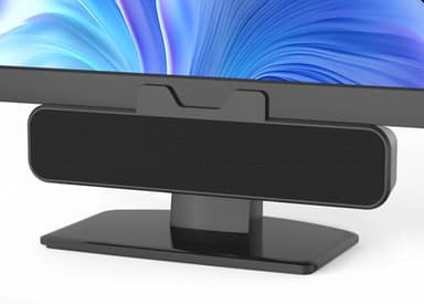 INGA PC-Lautsprecher mit USB Plug-and-Play, einfach am Monitor befestigbar. Lauter Stereo-Sound mit Bass für Studium und Meetings, kompatibel mit MAC und Laptop