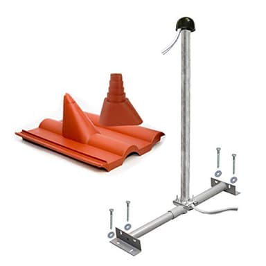 Premium X Basic Dachsparrenhalter-Montageset 100cm Mast Sparrenhalter für Satellitenschüssel Satelliten-Antenne | SAT Montagezubehör
