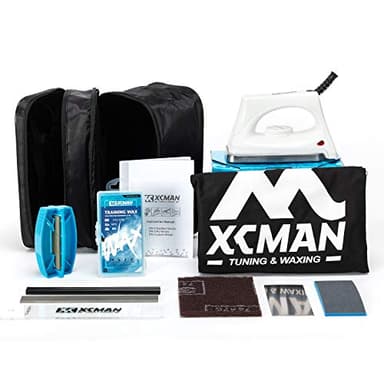 XCMAN Komplettes Ski- und Snowboard-Tuning- und Wachsset mit Wachseisen, Skiwachs, Kanten-Tuner, PTEX für Tuning, Reparatur und Wachsen