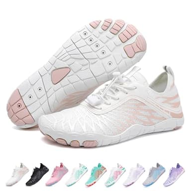 RUYI Unisex Barfuss Schuhe Damen Herren Barfußschuhe, Schnell Trocknend Badeschuhe, Weich Leicht Traillaufschuhe Fitnessschuhe mit rutschfest Sohle & Breiter Zehenbox