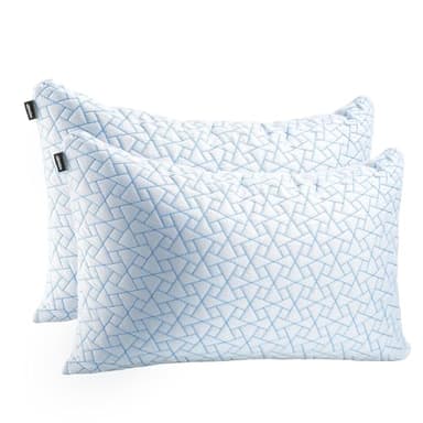 JINXIA Höhenverstellbares Kopfkissen 76 x 51 cm（2er Set）, Allergiker großes Schlafkissen mit Mikrofaserfüllung, Atmungsaktiv Zerkleinerter Memory Foam Kissen für alle Schläfer