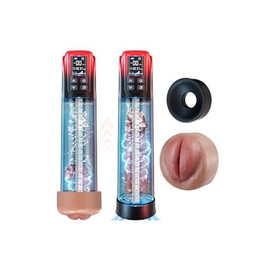 Penispumpe Masturbator Sex Spielzeug für die Männer solo, Vakuumpumpe Masturbieren Mann Elektrisch Pocket Pussy mit 5 Saugmodi für Penis Verlängerung, Sexspielzeug Gay Taschenmuschi Sex Toyset für Man