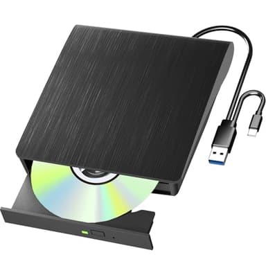 Yaeonku Externes Blu-ray Laufwerk Blu-ray Laufwerk DVD/BD Player Blu-ray Laufwerk USB 3.0 und Typ-C DVD Recorder für Windows XP/7/8/10/11 MacOS für PC,Laptop,Desktop,Mac