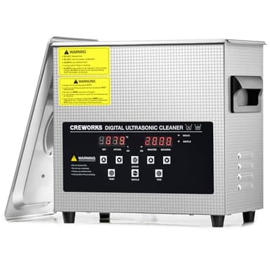 CREWORKS Ultraschallreinigungsgerät 3L mit Degas- und Sanftmodus Ultraschallgerät Ultraschallreiniger mit Innenkorb, Heizung und Digital Timer für Brillen, Schmuck, Zahnprothesen, Uhren und Münzen