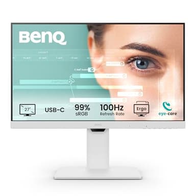 BenQ GW2786TC 68,6 cm IPS 1080p Home Office Monitor, FHD, USB-C (65W Power Delivery), 100Hz, Eye-Care, Ergo-Design, USB-Hub, Daisy-Chain, hohe Bildwiederholrate, 99% sRGB, HDMI, DisplayPort, TÜV