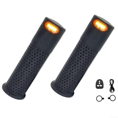 Cloudpower E Scooter Blinker Nachrüsten Set für Xiaomi für M365 für Pro 1S/Pro 2 für Mi3 für Ninebot Max G30/G30D, Blinker E Scooter Rollergriffe mit Blinkerlampe Lenkergriffe Scooter Zubehör(Schwarz)