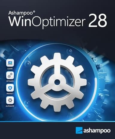 Ashampoo WinOptimizer 28 – PC Tuning Software für ein schnelles, schlankes und sicheres Windows | 1 Gerät | 1 Benutzer | PC Aktivierungscode per Product Key Card