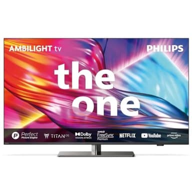 Philips Ambilight 55PUS8909 4K LED Smart TV - 55-Zoll Display mit Pixel-präziser Ultra HD Titan OS Plattform und Dolby Atmos-Klang. Funktioniert mit Alexa und Google Sprachassistent – Anthrazitgrau