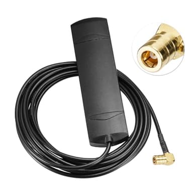 Eightwood DAB DAB+ Antenne Auto FM AM Radio Antenne Windschutzscheiben Antenne Patch Antenna 17dbi + 3M DAB Antenna SMB Anschluss Kabel für Pioneer Alpine Clarion Digital Radio FM Tuner