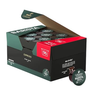 Tchibo Cafissimo Vorratsbox Espresso Brasil Kaffeekapseln, 96 Stück (Espresso, ausdrucksstark mit Nussnote), nachhaltig & fair gehandelt