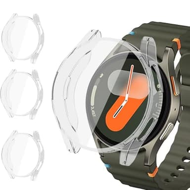Hülle für Samsung Galaxy Watch 7 Schutzhülle 40mm, 3 Stück Weiche TPU Case Ersatzabdeckung für Samsung Galaxy Watch 7 Hülle 40mm Damen Herren, Galaxys Watchs 7 Zubehör,Smartwatch 7 Schutzhülle Schutz