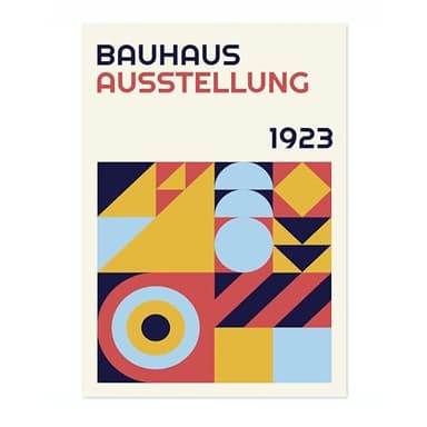 Lmovutcom Bauhaus Ausstellung 1923 Poster Bild, Mid Century Modern Wandschmuck Abzug, Geometrische Wandkunst Boho Abstract Kunstwerk