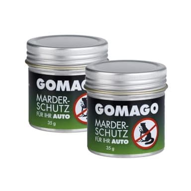 GOMAGO Marderschutz für Ihr Auto 2er Set | Zuverlässige und Mardervergrämung durch Duftstoff | Alternative zu Marderschreck, Marderspray, Ultraschall u.ä. | Einfache Anwendung [2 x 35g] Granules