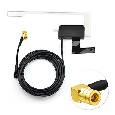 Eightwood DAB Antenne DAB Antenne Auto SMB Digtial DAB Autoradio Antenne mit 3 Meter DAB Scheibenantenne Glass Mount für Blaupunkt Pioneer Clarion Alpine MEHRWEG